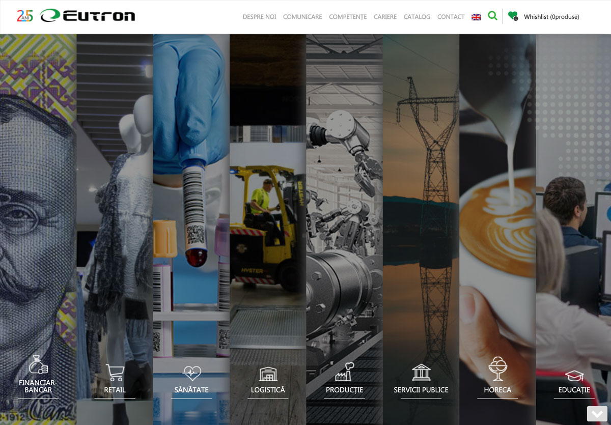 Eutron – Website for presentation and administration company services 